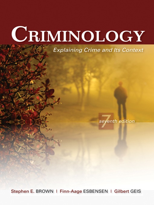 Cover image for Criminology